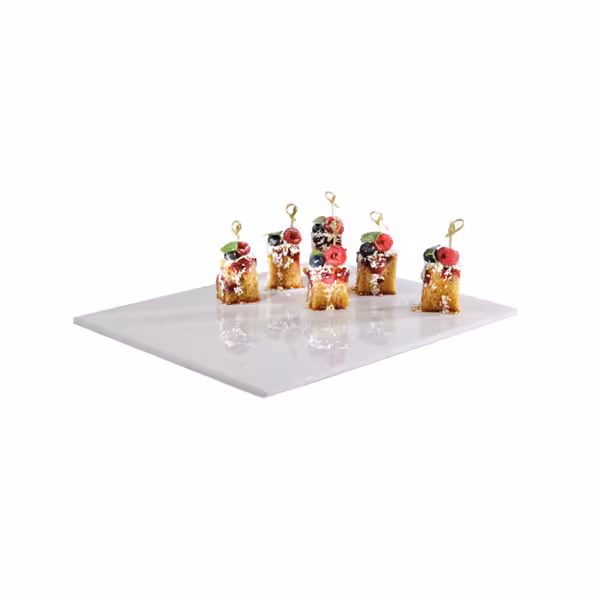 (6 stuks) GN-dienblad ZERO - Melamine - GN 1/3 - hoogte: 15mm - Wit