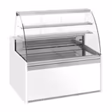 Gebaksvitrine - 1622x985mm - 271 liter - gebogen ruit - met 2 deur(en) - met 2 legroosters