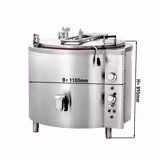 Electric Boiling Pan - 300L - 27kW - Indirect Heating - with Water Connection