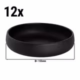 (12 Stück) UNIVERSE - Schale Maastricht - Ø 155mm - Schwarz