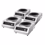 (4 stuks) Inductiewok - 3,5 kW - 1 kookzone - Ø460mm - incl. wok