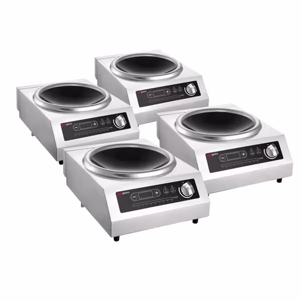 (4 Stück) Wok-Induktionsherd - 3,5 kW - inkl. Wok