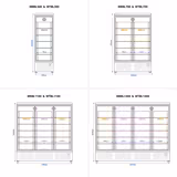 (5 stuks) Legrooster - acryl & rvs - 490x442x75mm - passend voor WKBL300 & WTBL300 - 9 vakken