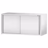 Armadio pensile in acciaio inox PREMIUM - 1400x400mm - con porte scorrevoli - 650mm di altezza