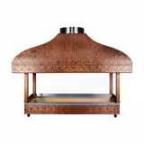 Holzkohle Kupfergrill - 1200mm - mit Glas