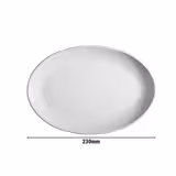 (12 stuks) CLASSICO - Schotel/bord - ovaal - Lengte: 230mm - Wit