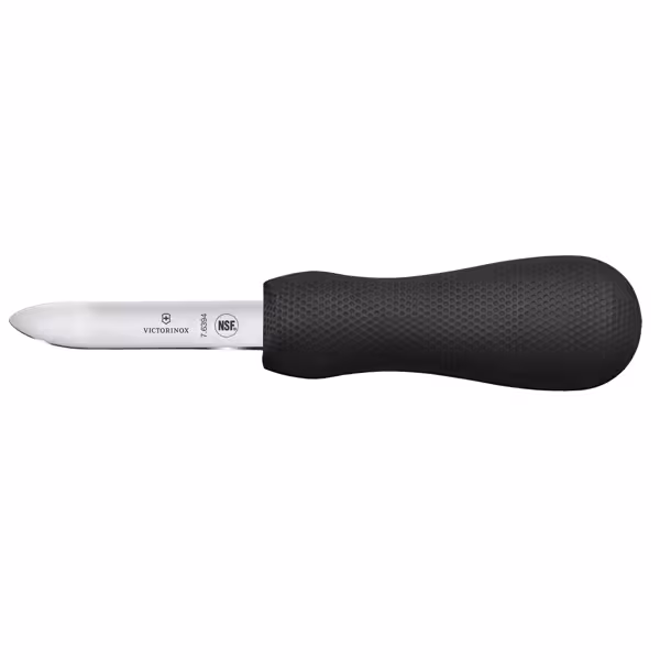 VICTORINOX | Oyster Shucker Knife – Stainless Steel - Curved Blade - Black Handle