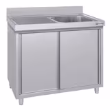 Commercial Sink Cabinet ECO - Stainless Steel - 1200x600 -  1 Bowl Right