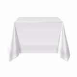 (20 pcs) Damask Tablecloth Tessin Atlas - Satin Band - 130x220cm - White