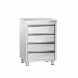 Cassettiera PREMIUM - in acciaio inox AISI 304 - con 4 cassetti - 500x600mm