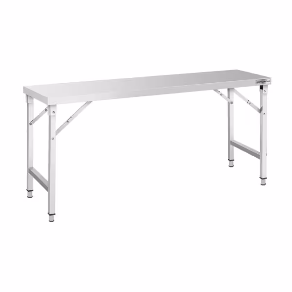 Paslanmaz çelik çalışma masası - katlanabilir - 1800x600mm