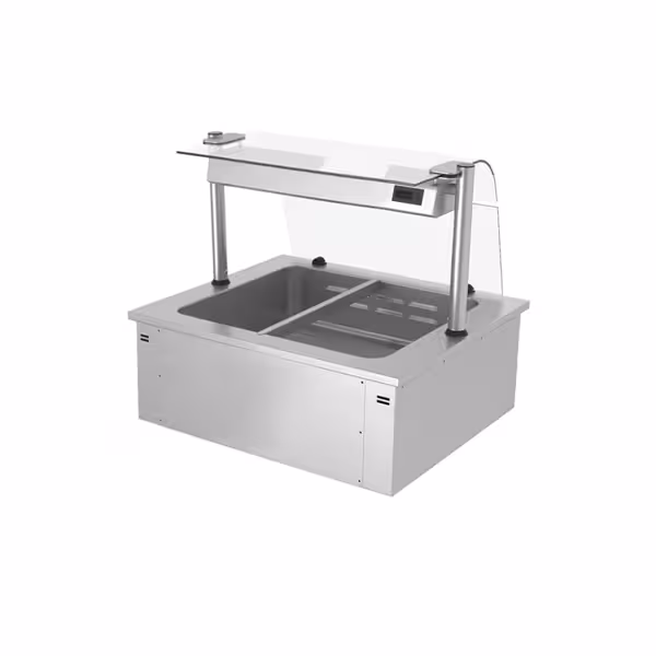 Inbouw bain-marie (drop-in) - 800mm - 1,46 kW - 2x GN 1/1