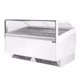Vitrine de gelados Profissional ADAM - 1700mm - Refrigeração ventilada - com iluminação LED - para 18+12 cubas de gelado de 5 litros ou 12 cubas de gelado de 7 litros - Branco