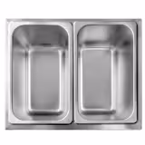 Fondoir à chocolat à chauffage sec - 2x GN 1/4 - 250W