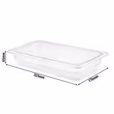 (6 unid) Recipiente GN 1/3 em policarbonato - transparente - 2,4L - Profundidade:65mm