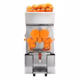 Elektrische Orangenpresse - mit automatischer Fruchtzufuhr & Ablasshahn - Silber