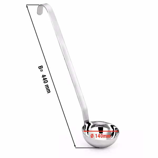 (4 st) Soppslev - Ø 140 mm - Längd: 440 mm - Rostfritt stål