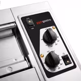 Electric Deck Pizza Oven - Single Deck - Refractory Stone Deck - 4 x Ø 35cm (13.8") - Mechanical Controls - up to 400°C - incl. Stainless steel hood & Base frame