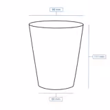 (1000 Stück) Pappbecher - 300ml - Ø 90mm - Braun