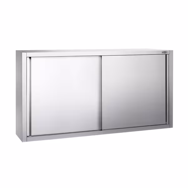 Armário mural PREMIUM em aço inoxidável - 1600x400mm - com porta de correr - 1000mm de altura