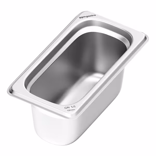 Bac GN 1/3 en inox – Hauteur : 150 mm