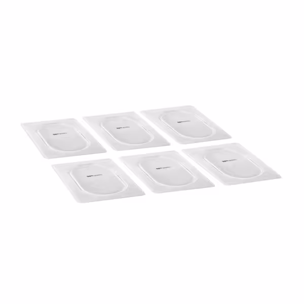 (6 stuks) polycarbonaat - GN-deksel GN 1/9 - hoogte: 9mm - 176x108mm - transparant
