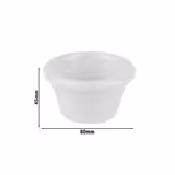 (24 Stück) Dipschälchen - CASUAL - Melamin - 80ml - Ø 80mm - Weiß