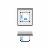 Meuble évier ECO - 600 x 700 mm - avec 1 bac