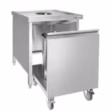 Bote de basura de acero Inox. con contenedor rodante-50L