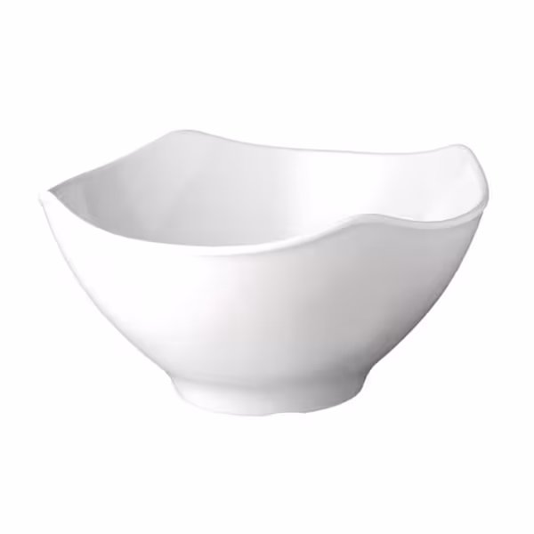 (6 pcs) Saladier - GLOBAL BUFFET - Mélamine - 8L - carré - 400x400mm - Profondeur : 175mm - Blanc
