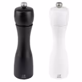 (6 bucăți) PEUGEOT | TAHITI - Râșniță pentru sare și piper - Lemn - Negru / Alb mat - Înălțime: 200 mm