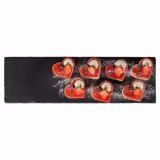 (6 pcs) Slate Serving Board - Natural Slate - GN 2/4 - 6-piece set - 530x162mm - Black