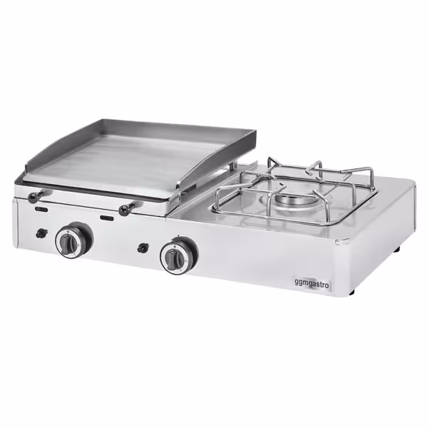Gasbakplaat - 6,3kW - Glad - Bakoppervlak: 383x395mm