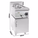 Friteuză electrică K46-E - 11,5 litri (9 kW - incl. suport cu 1 ușă)