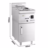 Elektro Fritteuse - 10 Liter - 9 kW - inkl. Unterbau mit 1 Tür