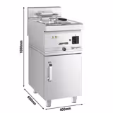 Friggitrice elettrica professionale su mobile - 10L - 9kW - comandi meccanici - con rubinetto di scarico - con mobile 1 anta