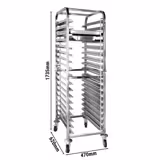 Carrinho de tabuleiros - para 18 tabuleiros GN 1/1 & EN 600x400