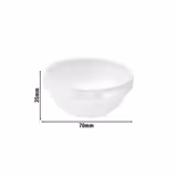 (6 pièces) Coupelles à sauce - CASUAL MINI - Melamine - 50 ml - Ø 70 mm - Blanc