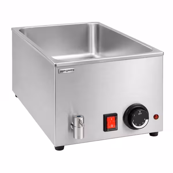 Countertop Bain Marie - GN 1/1 - 150mm deep - 1,2 kW - with Drain Tap