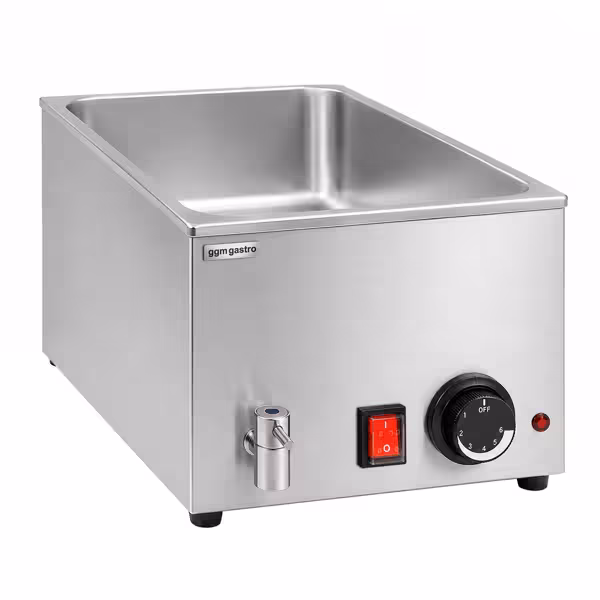 Ηλεκτρικό Μπαιν Μαρί - 1,2 kW - GN 1/1 ύψους 150mm - με βαλβίδα αποστράγγισης