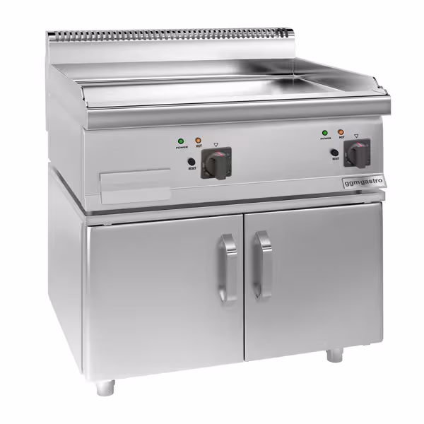 Plancha eléctrica - lisa (9 kW) - incl. Subestructura con 2 puertas