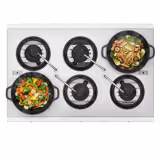 Cocina wok a gas - 90 kW - 6 fuegos - incl. 4 grifos