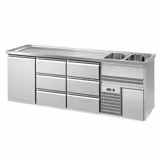 Biertheke Premium PLUS - 2500x700mm - 1 Tür & 6 Schubladen