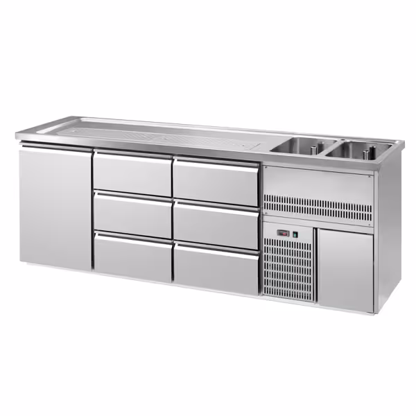 Bierkoeling Premium PLUS - 2500x700mm - 1 deur & 6 laden