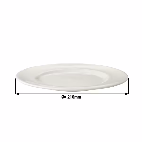 (6 Peças) Prato Plano, Maastricht - Ø 21 cm - (Marfim)