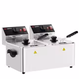 Dubbele elektrische friteuse - 4+4 liter - 5 kW