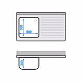 Spülschrank ECO - 1200x700mm - mit 1 Becken links
