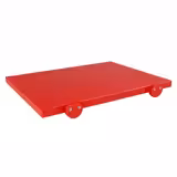 Snijplank - 300x500mm - Dikte: 20mm - HACCP-conform - Polyethyleen - Rood - Antislipvoetjes