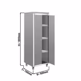 Armadio per stoviglie in acciaio inox ECO - 800x700mm - 2 porte a battente - Altezza: 1800mm