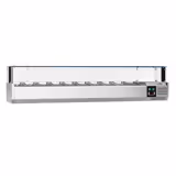 Countertop Prep Well / Refrigerated Topping Unit PREMIUM - with LED Lighting - 2000x335mm - 10x GN 1/4